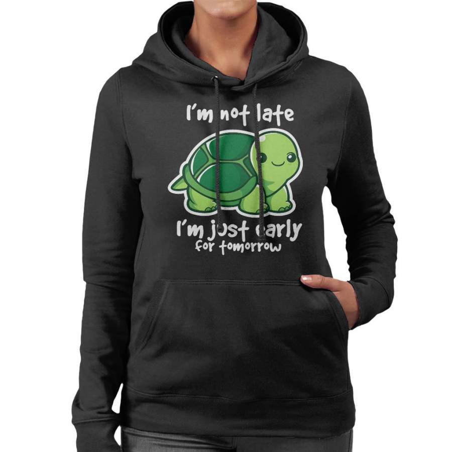 Not Late Cute Tortoise Women’s Hooded Sweatshirt