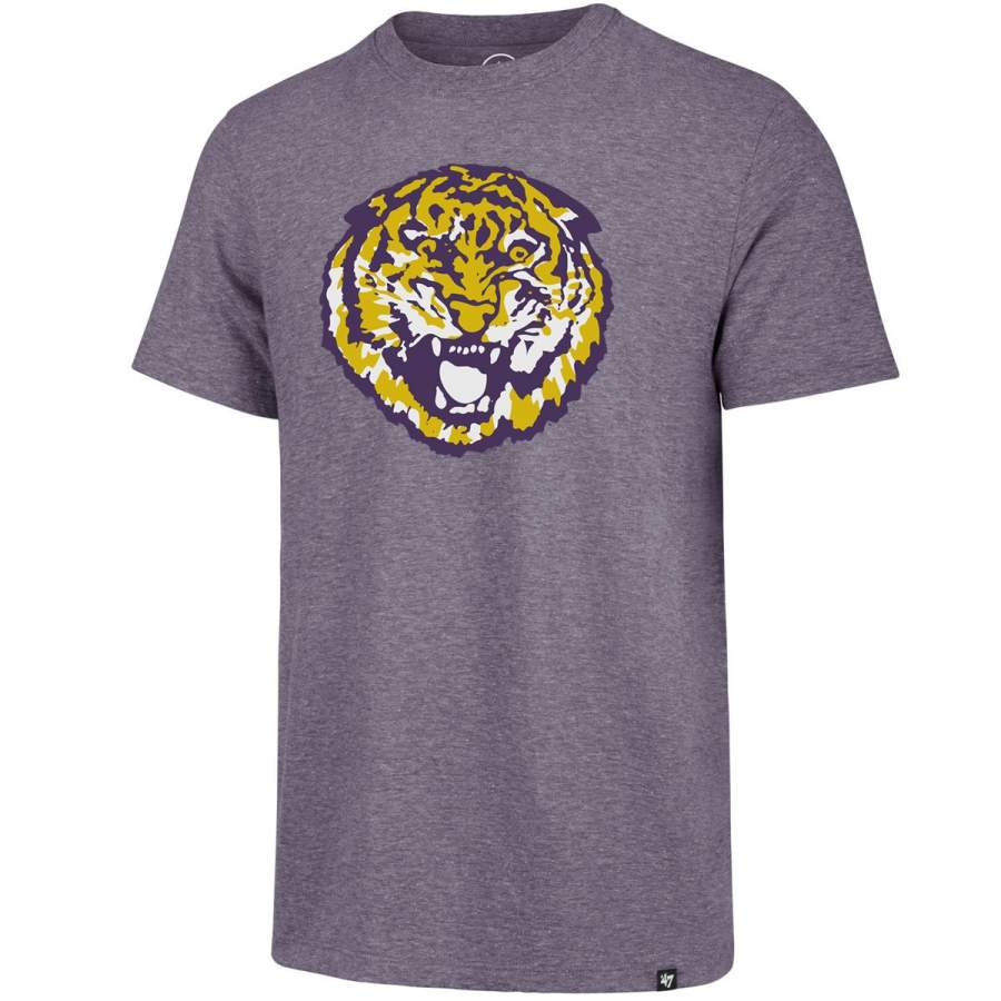 47 Brand LSU Tigers Round Vault Match Tri-Blend T-Shirt – Purple