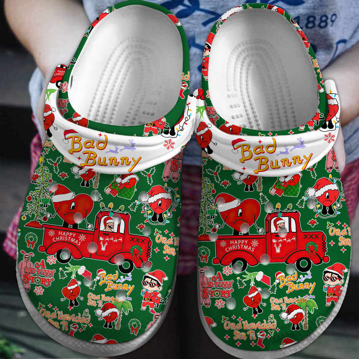 Bad Bunny Music Crocs Crocband Clogs Shoes Comfortable For Men Women and Kids 10