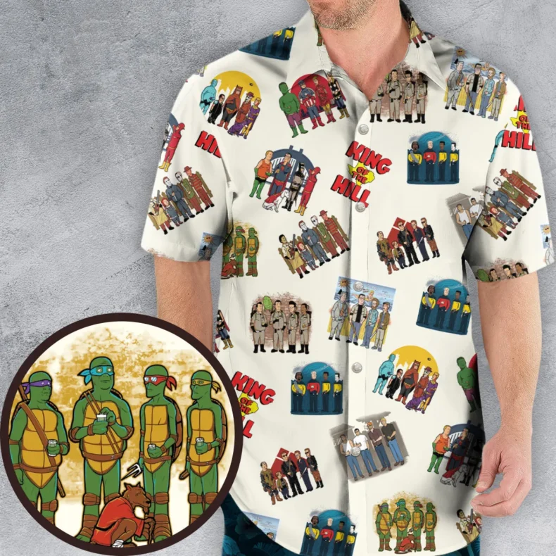 Hank Hills Friends King Of The Hill Parody Hawaiian Shirt