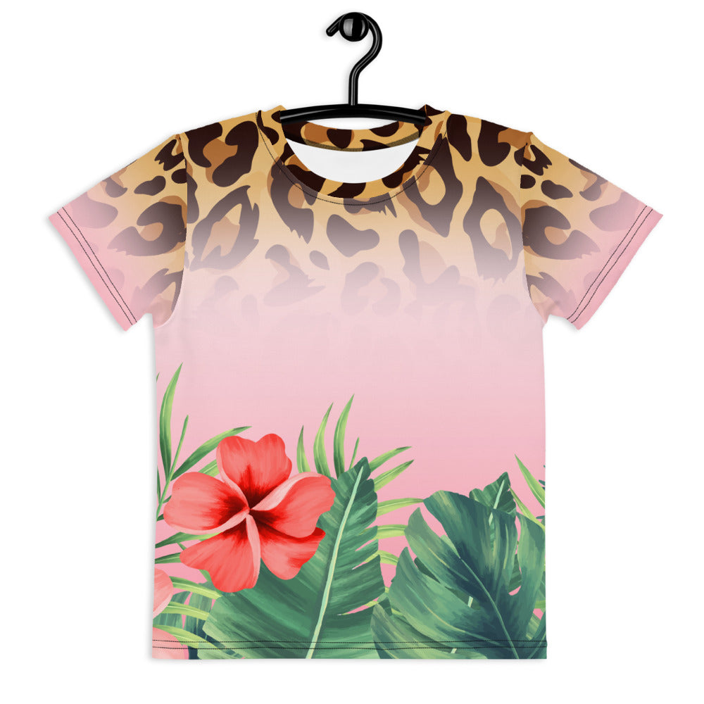 Tropical Leopard Small Kids T-Shirt