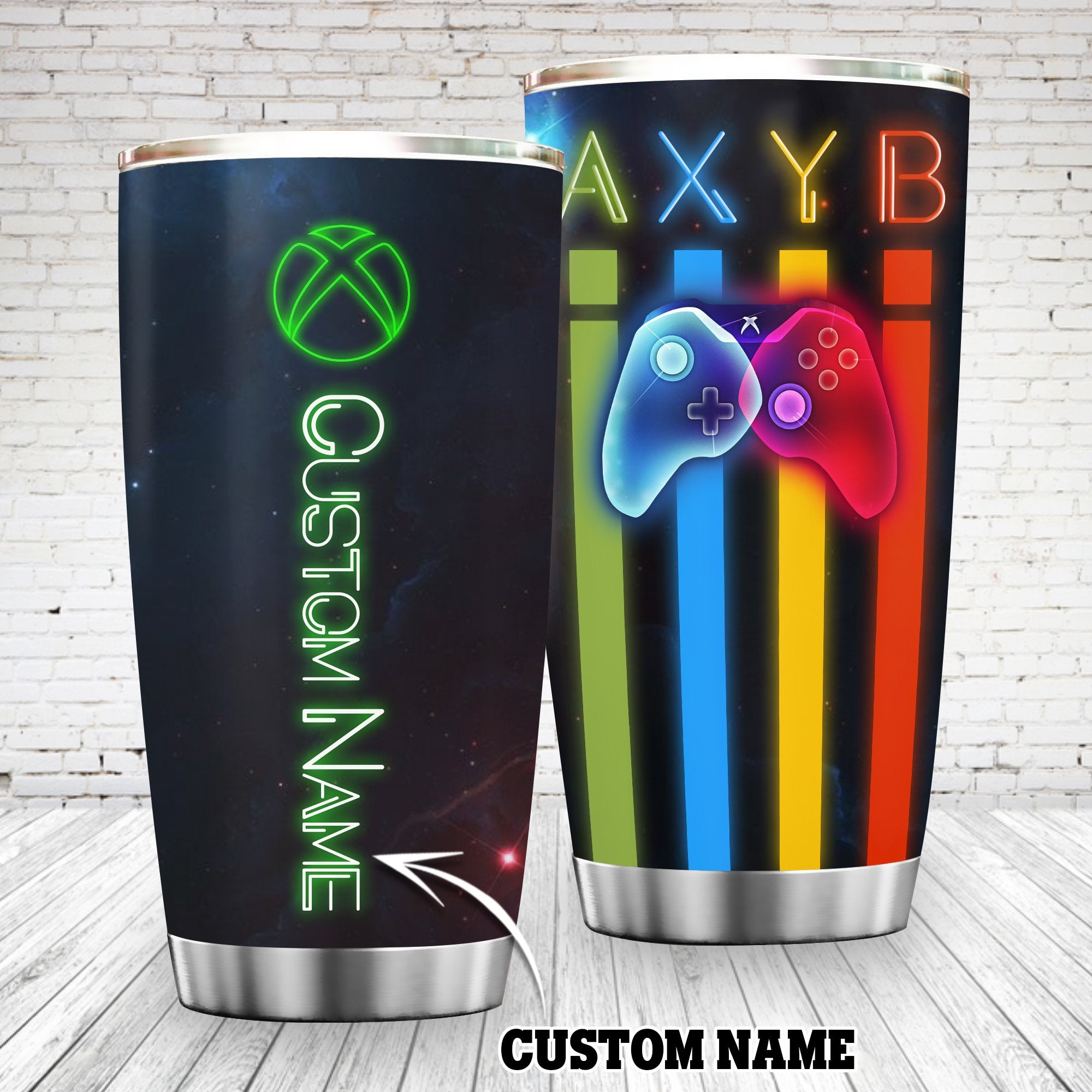 Xbox Neon Tumbler Custom Ttm