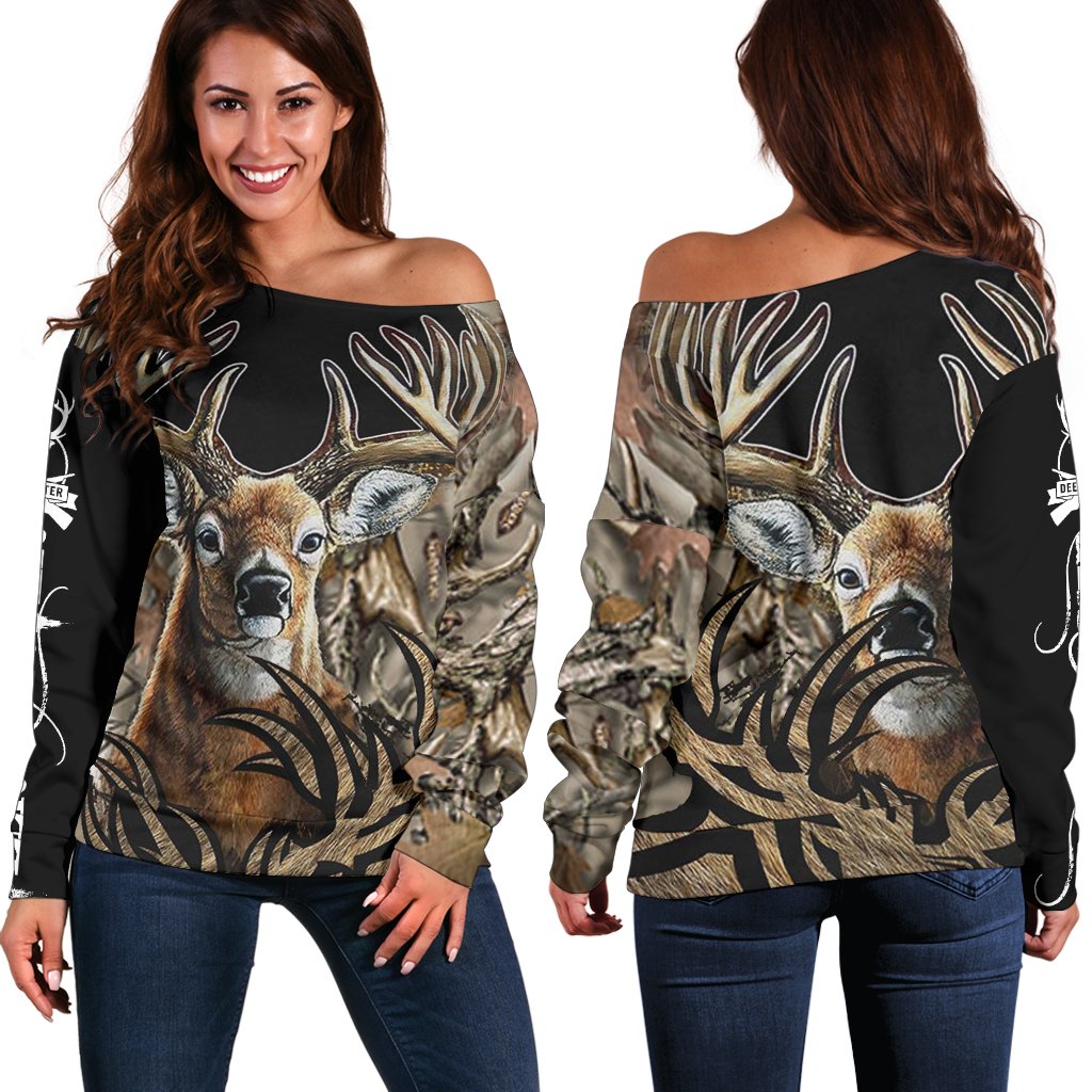 Spread Stores Love Deer Shoulder Sweater