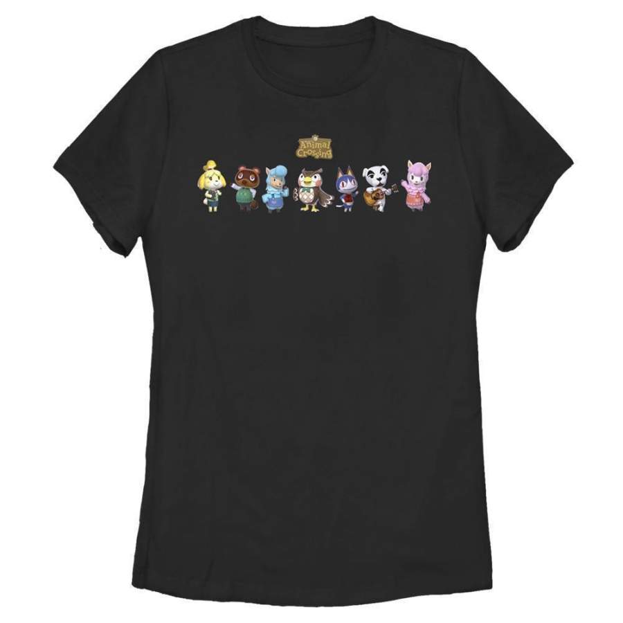 Animal Crossing Line Up – Animal Crossing Nintendo Women’s T-Shirt, Black