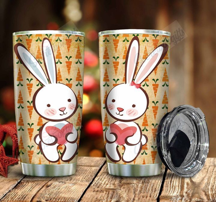 Personalized Cute Rabbit Ld0910082Cl Stainless Steel Tumbler Travel Customize Name, Text, Number, Image