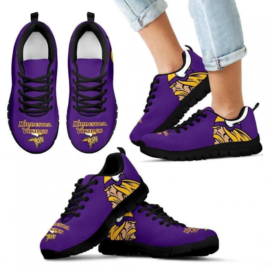 Gorgeous Logo Minnesota Vikings Sneakers #737