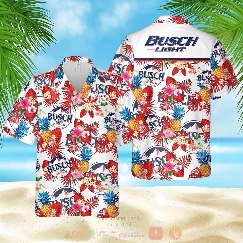 Busch Light White Hawaii Shirt Ha85759