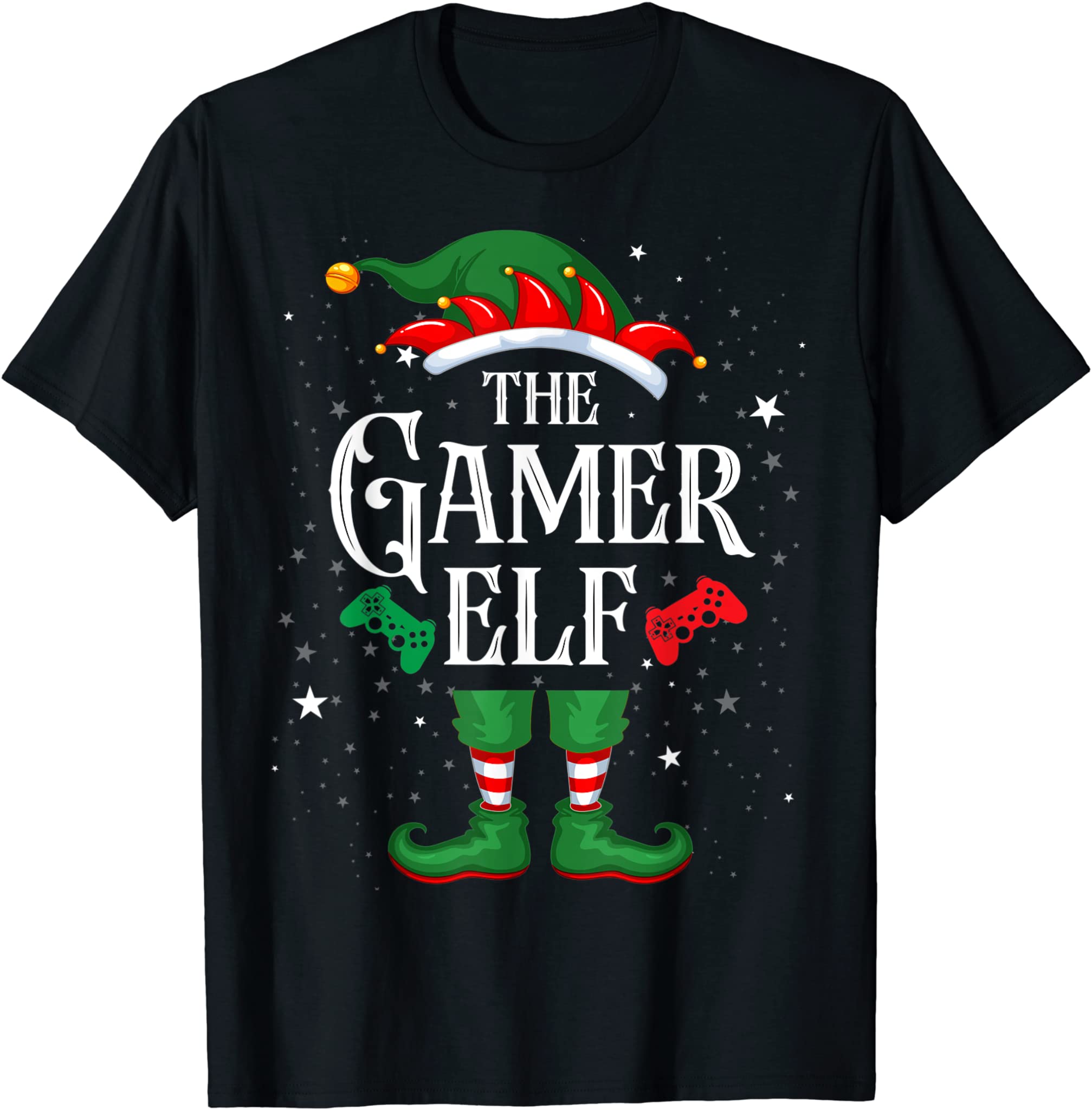 Christmas Gamer Elf Matching Family Group The Gamer Elf T-Shirt