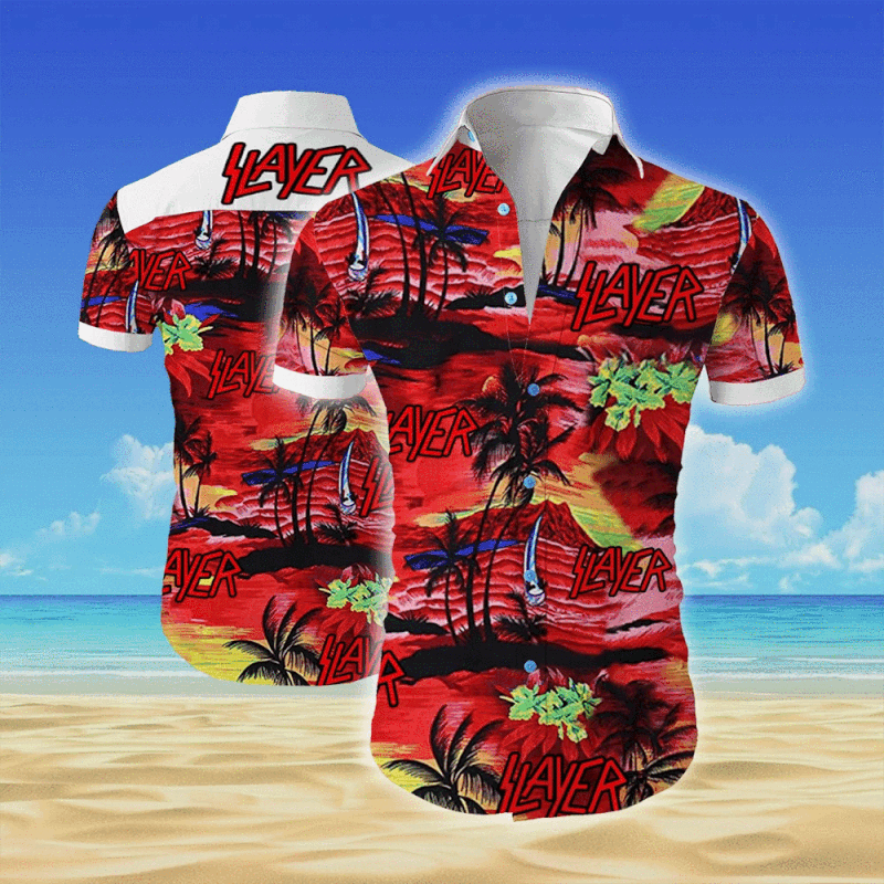 Slayer Hawaiian Shirt Tropical Pattern- Hawaii Shirt- Ph