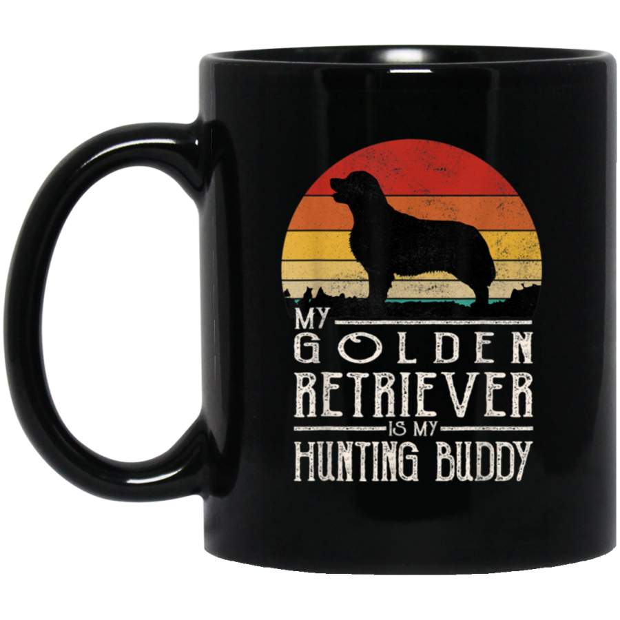 Vintage Sunset Hunting Dog Golden Retriever Mug