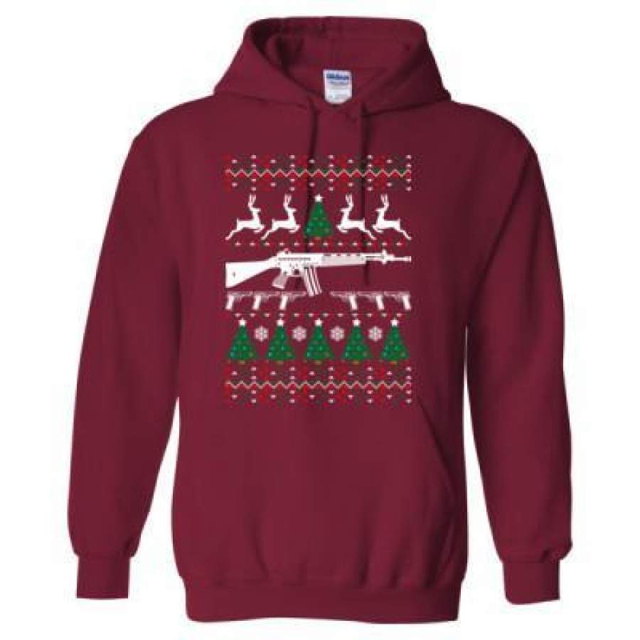 AGR AR 15 Ugly Christmas Sweater – Heavy Blend™ Hooded Sweatshirt