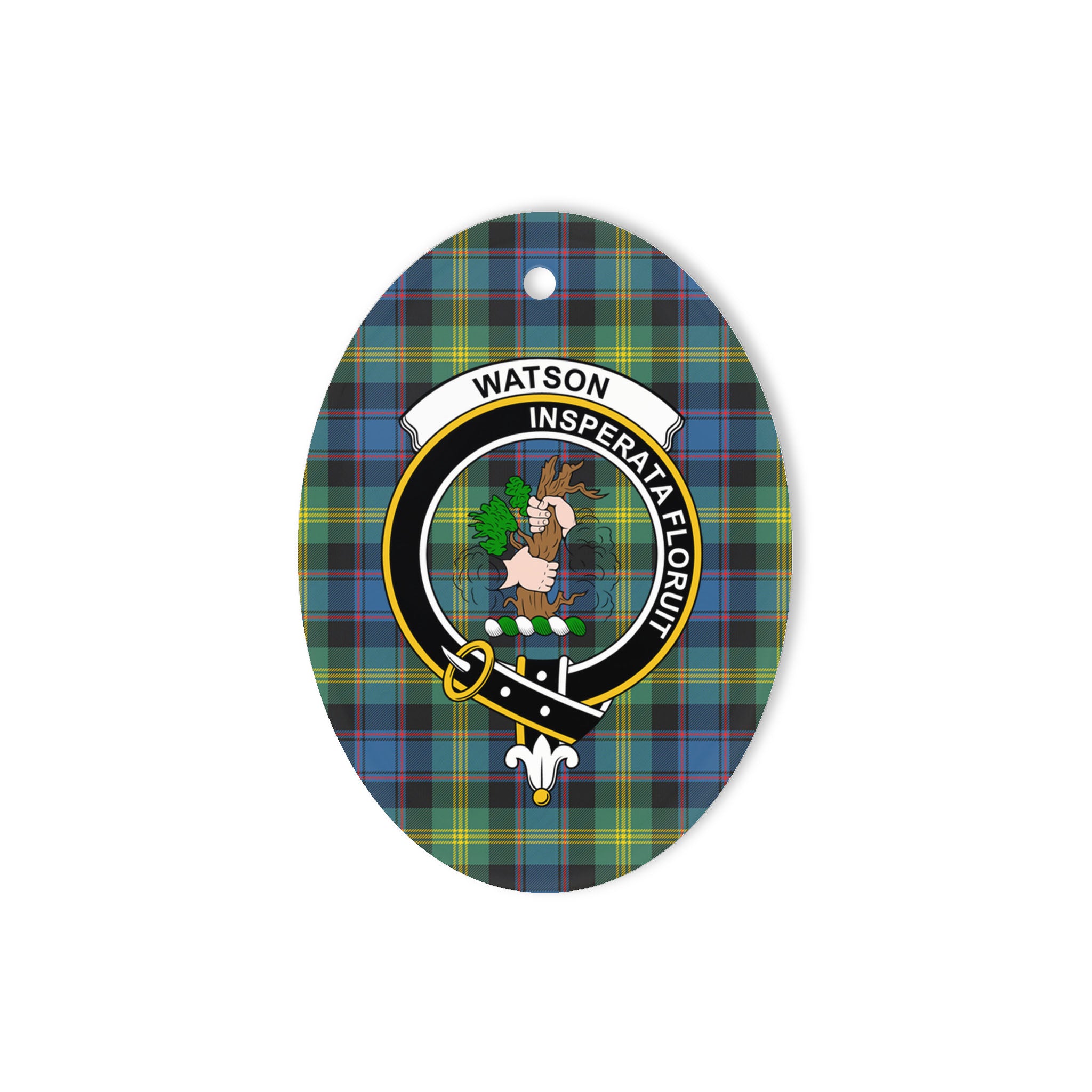 Watson Scottish Clan Plaid Ornament Gift. Christmas Tree Ornament Watson Clan Tartan Ornament Great Christmas Ornaments Gift Oval Ornament