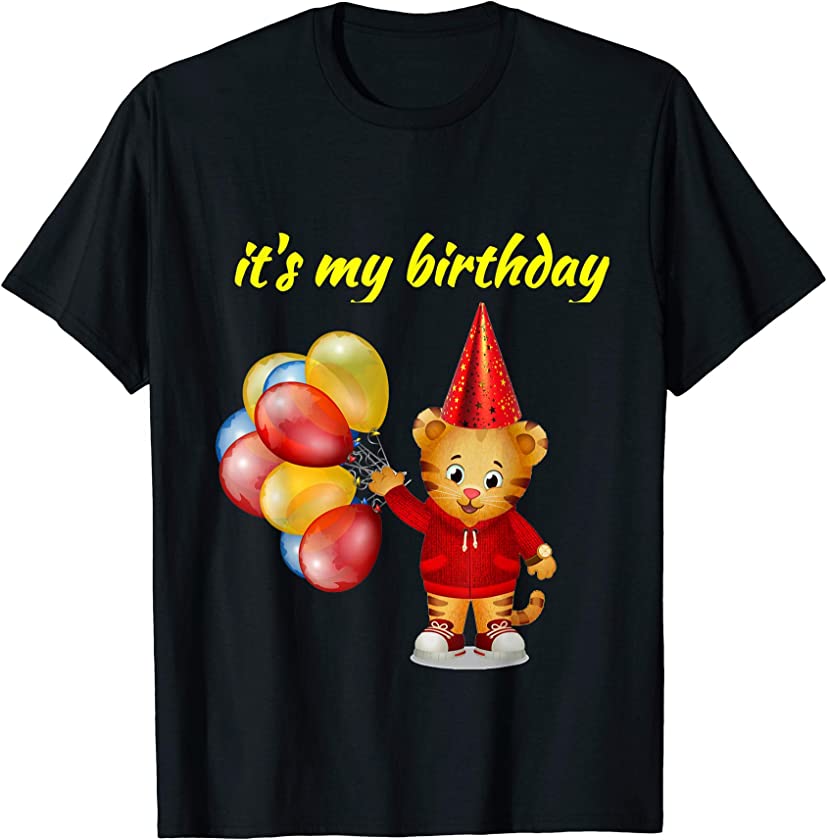 Vebyhogh-Daniel Tiger It’s My Birthday Balloons Kids Adults T-Shirt