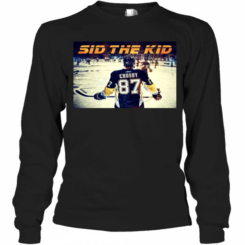 SID THE KID Sidney Crosby Retro Vintage Art Pittsburgh Penguins Hockey Long Sleeve T-Shirt