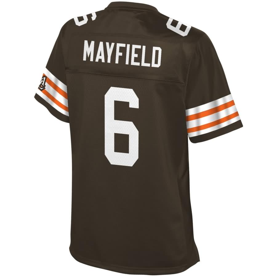 Baker Mayfield Cleveland Browns NFL Pro Line Womens Historic Logo Player Jersey – Brown