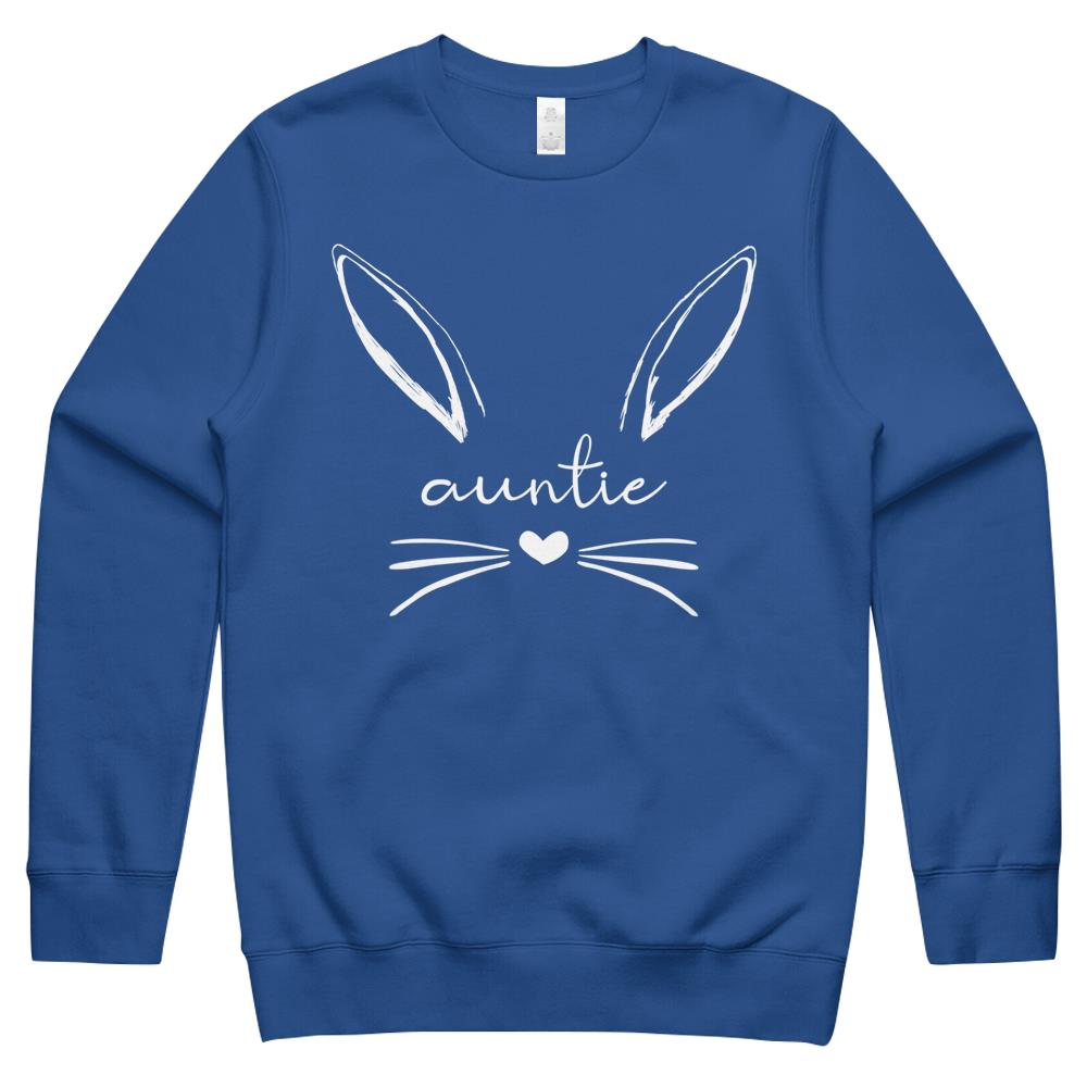 Auntie Cute Bunny T-shirt, Easter Gift For Aunt Crewneck Sweatshirt