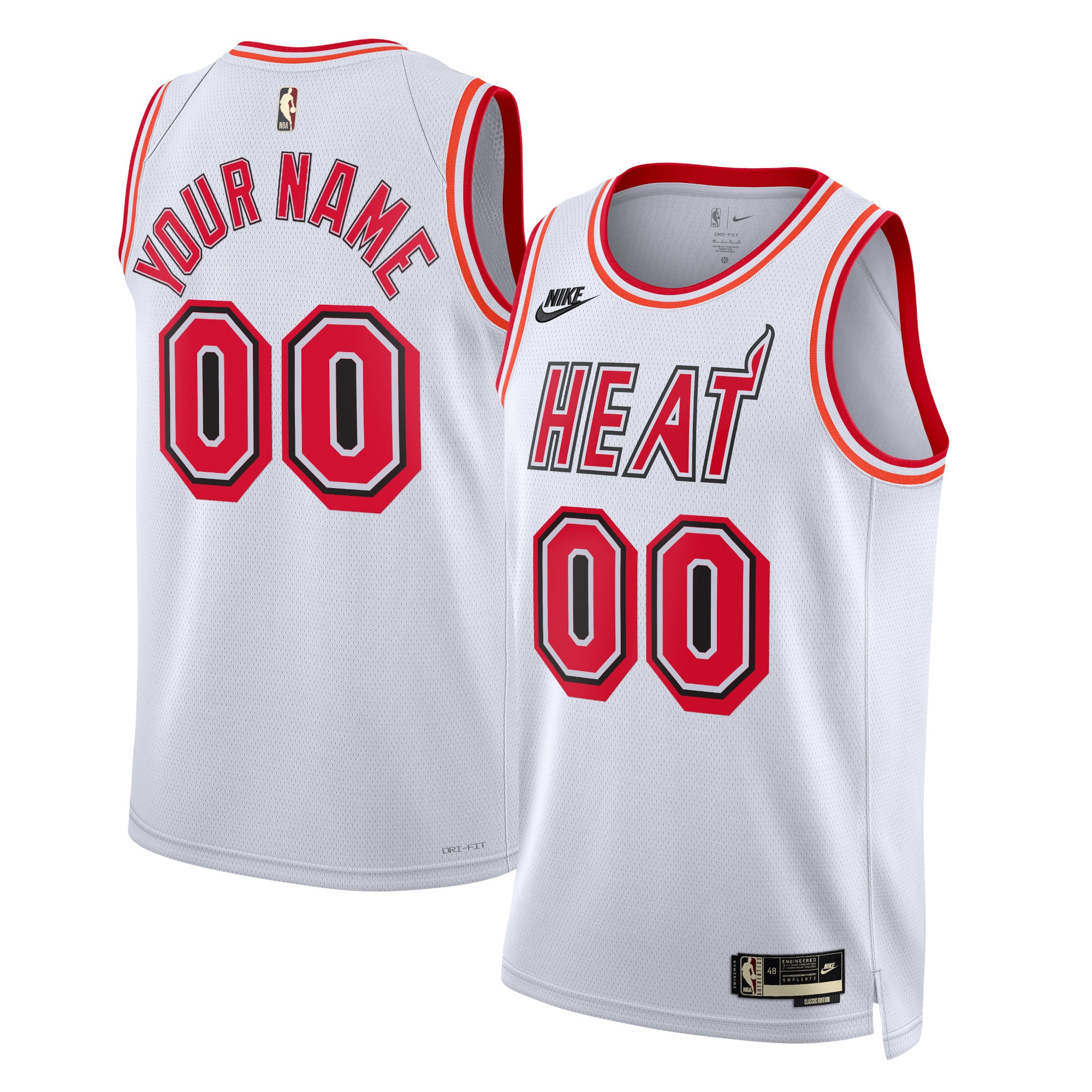 Miami Heat Unisex 2022/23 Custom Swingman Jersey – Classic Edition – White