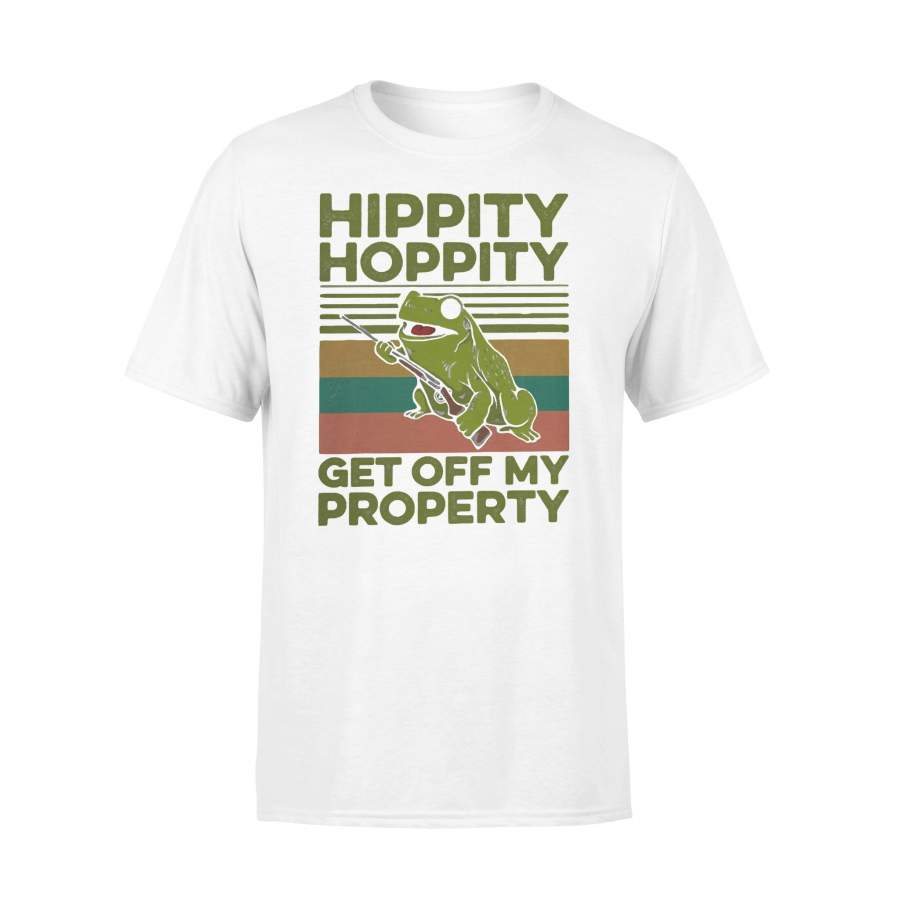 Frog Hippity Hoppity Get Off My Property Vintage Retro T-shirt