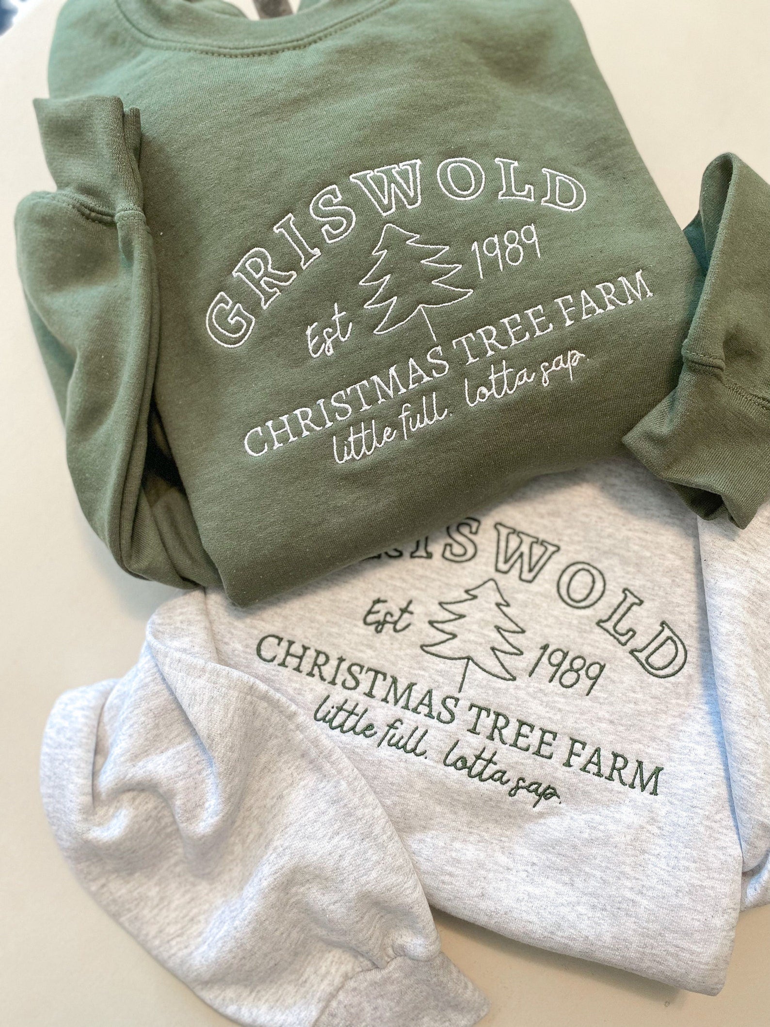 Griswold Tree Farm Embroidered Sweatshirt 2D Crewneck Sweatshirt All Over Print Sweatshirt For Women Sweatshirt For Men Sws4521