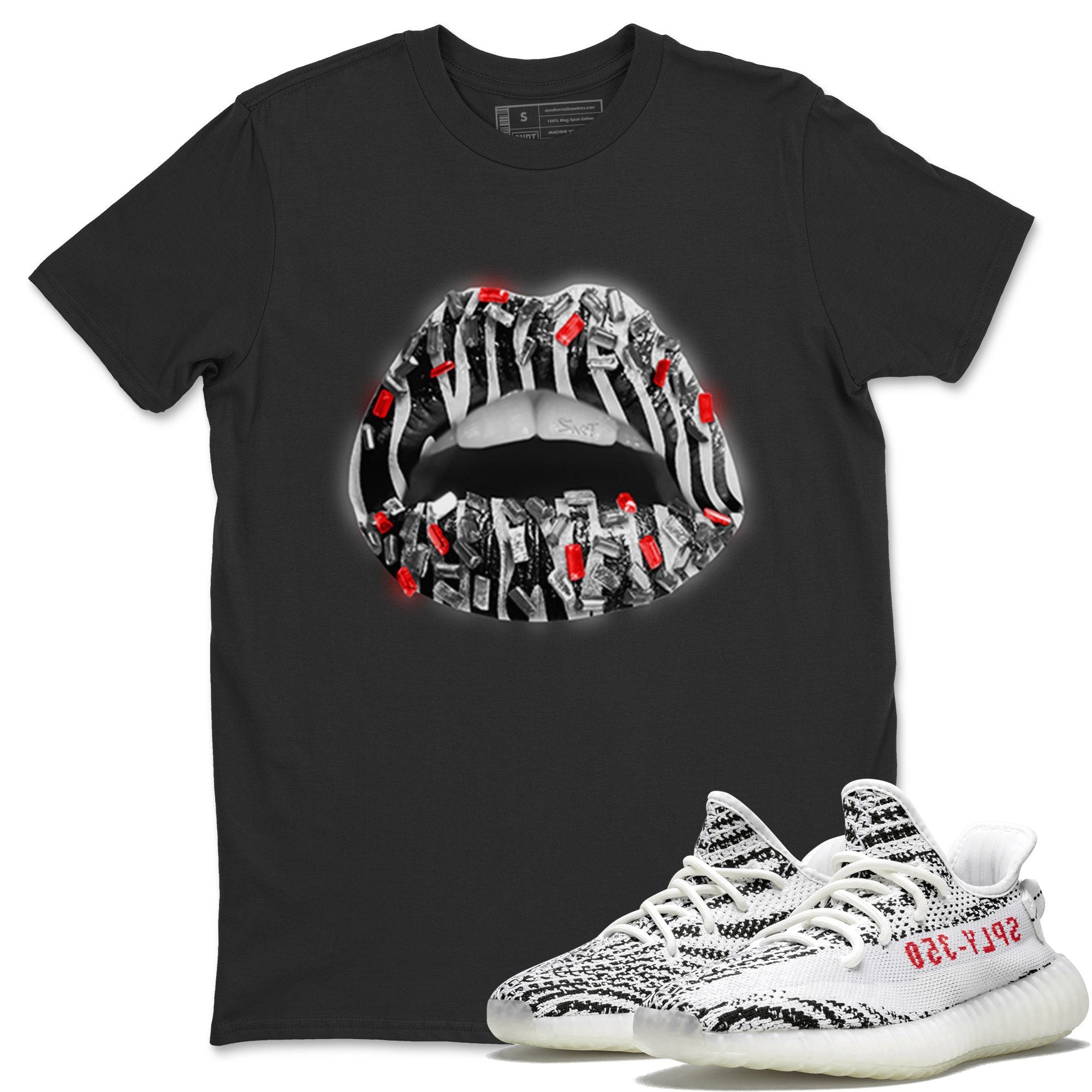 Lips Jewel T-Shirt – Yeezy Boost 350 V2 Zebra