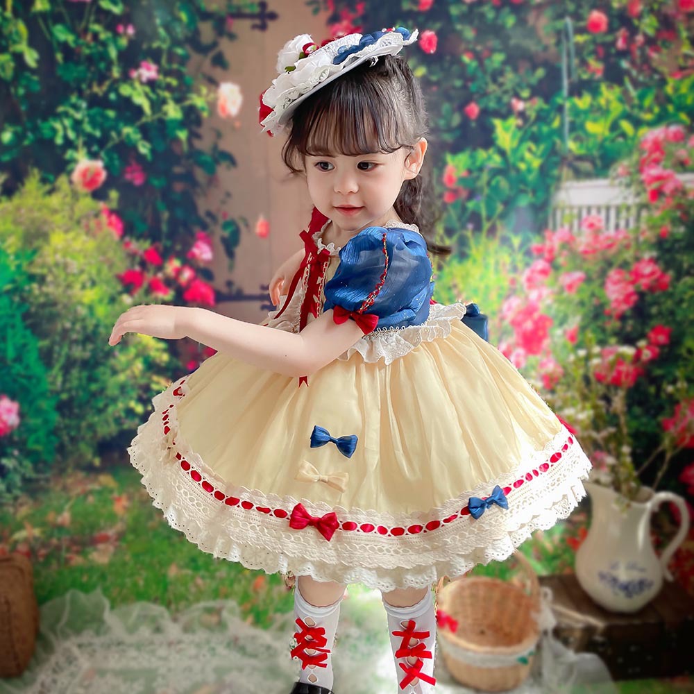 Baby Girls Clothes Cute 2nd Birthday Dress for Baby Girl Princess Party Dress Cosplay Snow White Costume Infant Robe alx