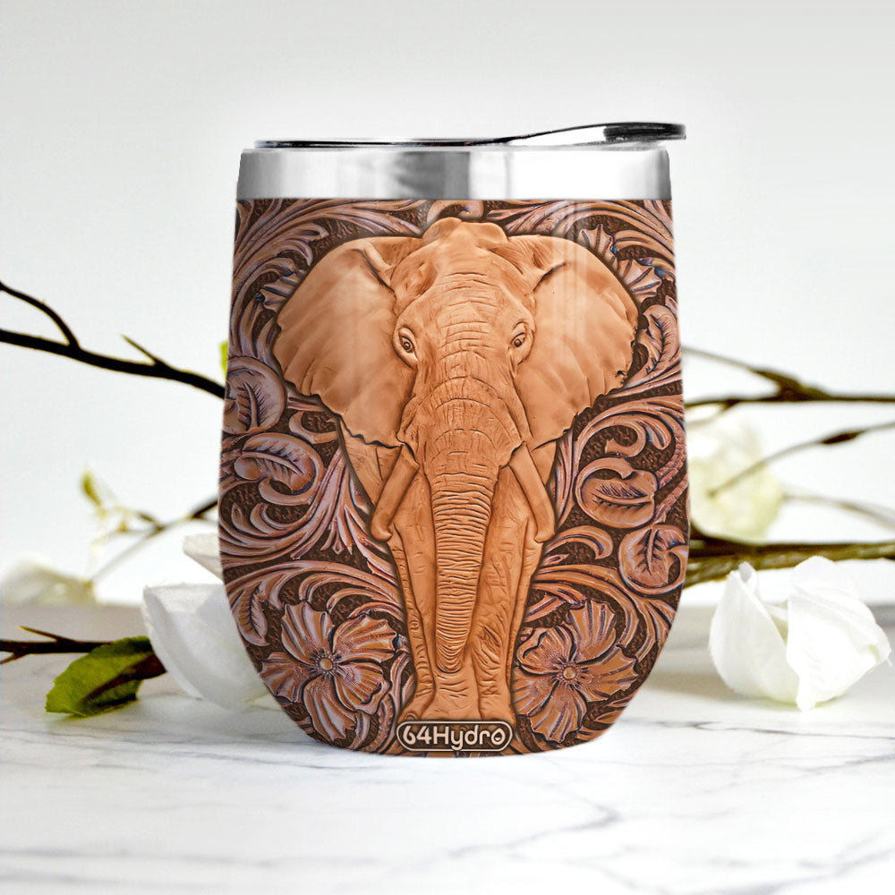 Elephant Wood Style Hhaz1709001Z Wine Tumbler