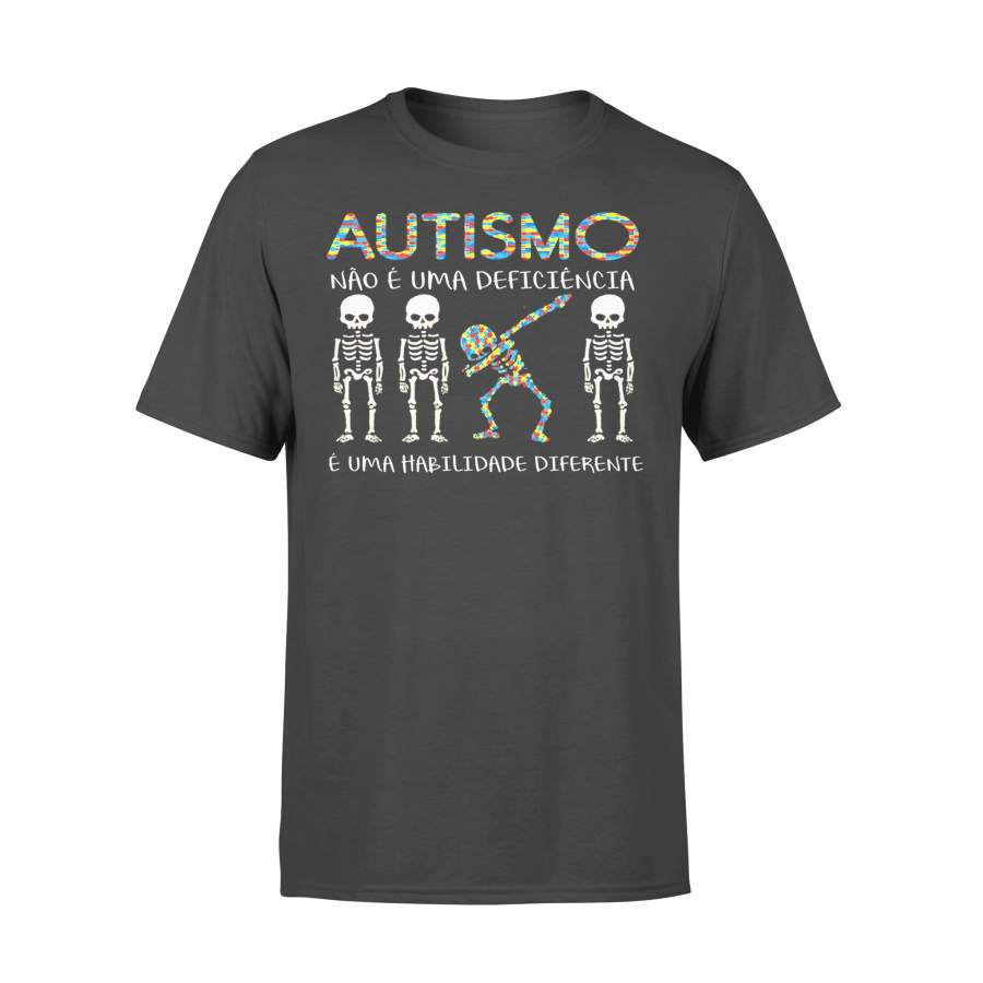 Skeleton Autismo Nao E Uma Deficiencia E Uma Habilidade Diferente Shirt