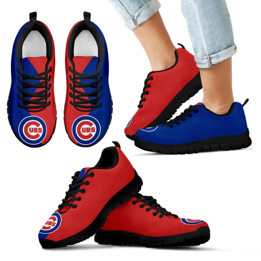 Two Colors Trending Lovely Chicago Cubs Sneakers - GoSportPrint