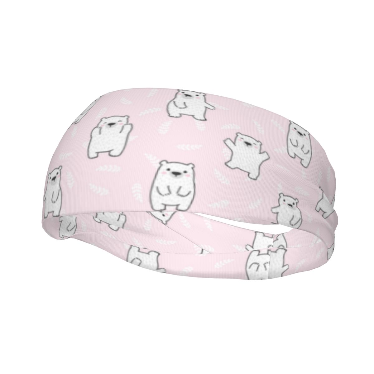 Cute Cartoon Bear Animal Sweat Headband Headwear Pink Hair Bands Tennis Gym Sweatband Sports Safety for Men alx