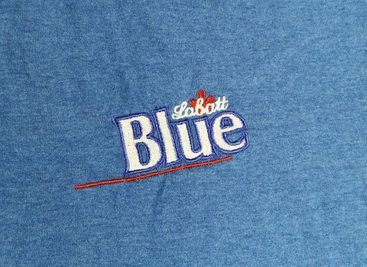 Vintage 80 S 90 S Classic Labatt Blue Beer Paper Thin Shirt