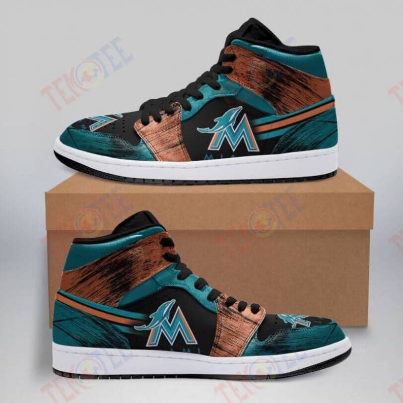 Mens Womens Miami Dolphins X Miami Marlins Jordan Sneakers Air Jordan Shoes TMT431