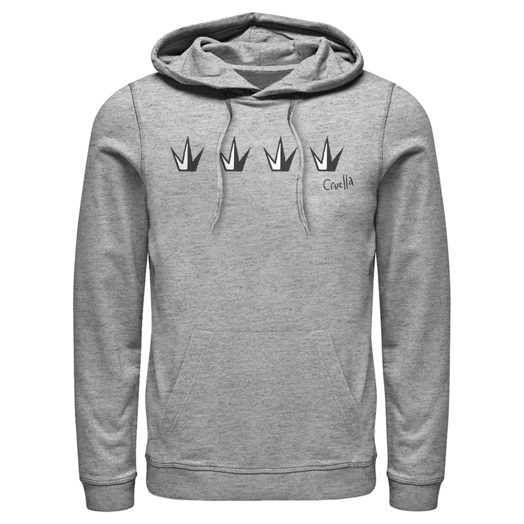 Cruella Men’S Crowns Logo  Pull Over Hoodie