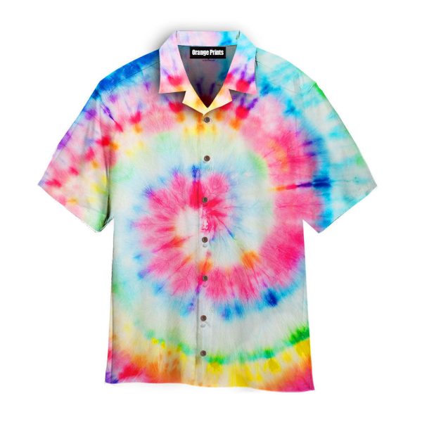 Vibrant Spiral Tie Dye Hippie Hawaii Shirt For Men Women Ha77570