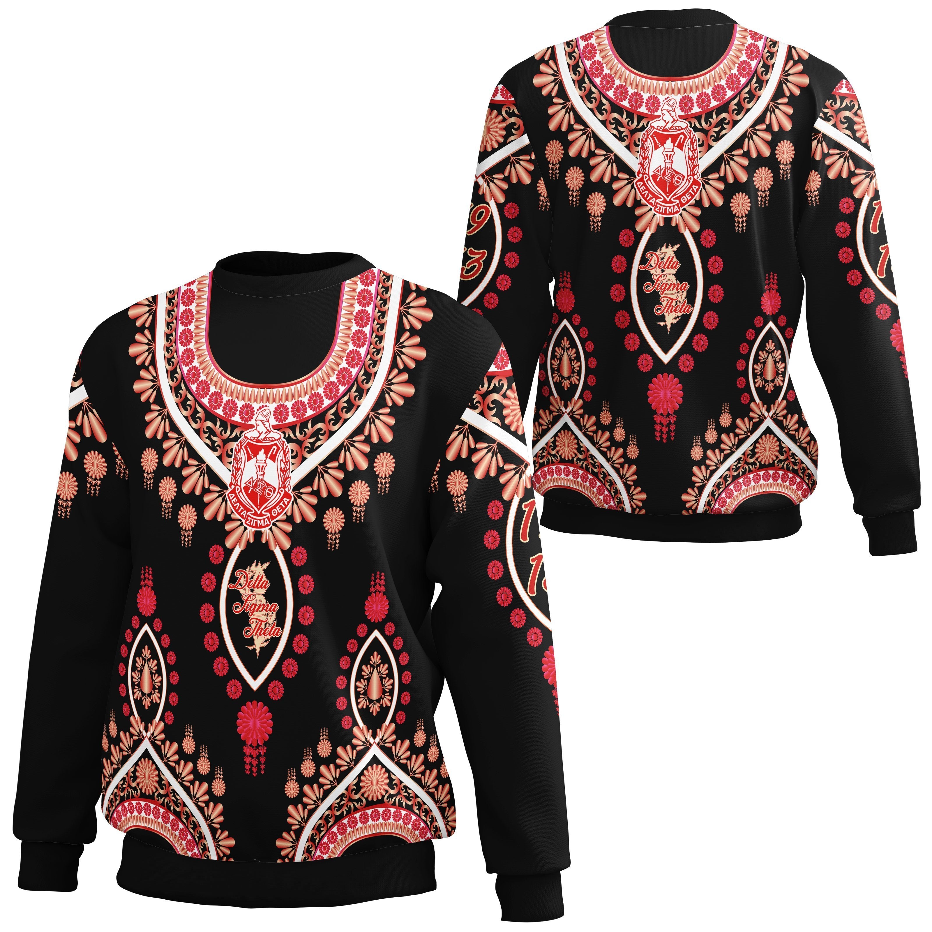 Greek Life Sweatshirt – Delta Sigma Theta Soro Dashiki Crewneck Sweatshirt