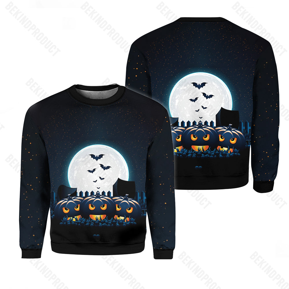 Halloween Night Crewneck Sweatshirt All Over Print Sweatshirt For Women Sweatshirt For Men