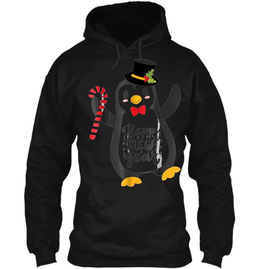 Lovely Penguin Happy New Year 2019  Pullover Hoodie 8 oz