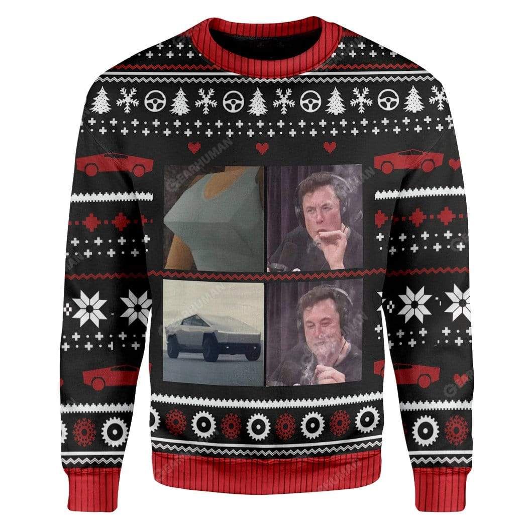 Ugly Cybertruck Lara Croft Custom Sweater Apparel