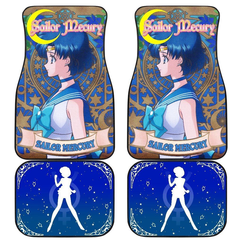 Sailor Mercury Characters Sailor Moon Main Car Floor Mats Vintage Style Anime