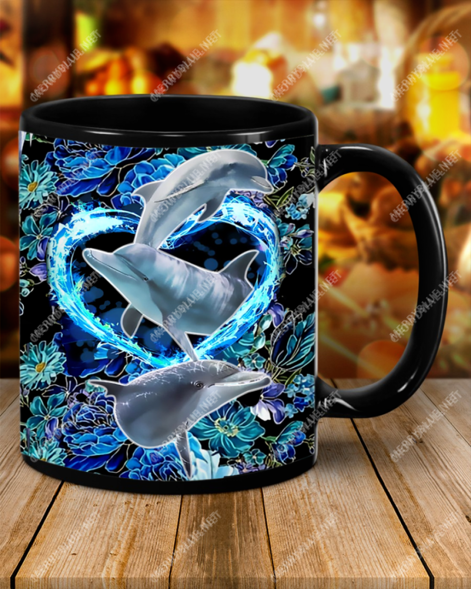 Dolphin Let The Sea Set You Free Mug