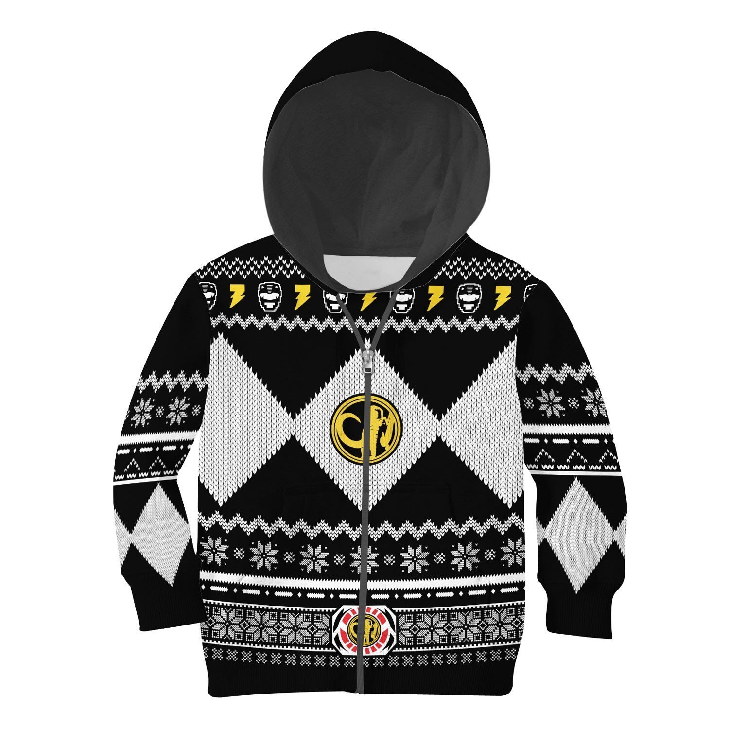 Gearhomies Kid Zip Hoodie Kid Black Power Rangers