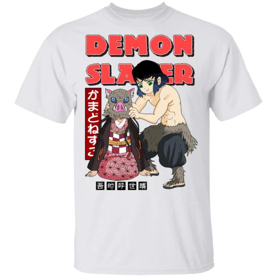 Inosuke and Nezuko T Shirt Demon Slayer Anime Tee