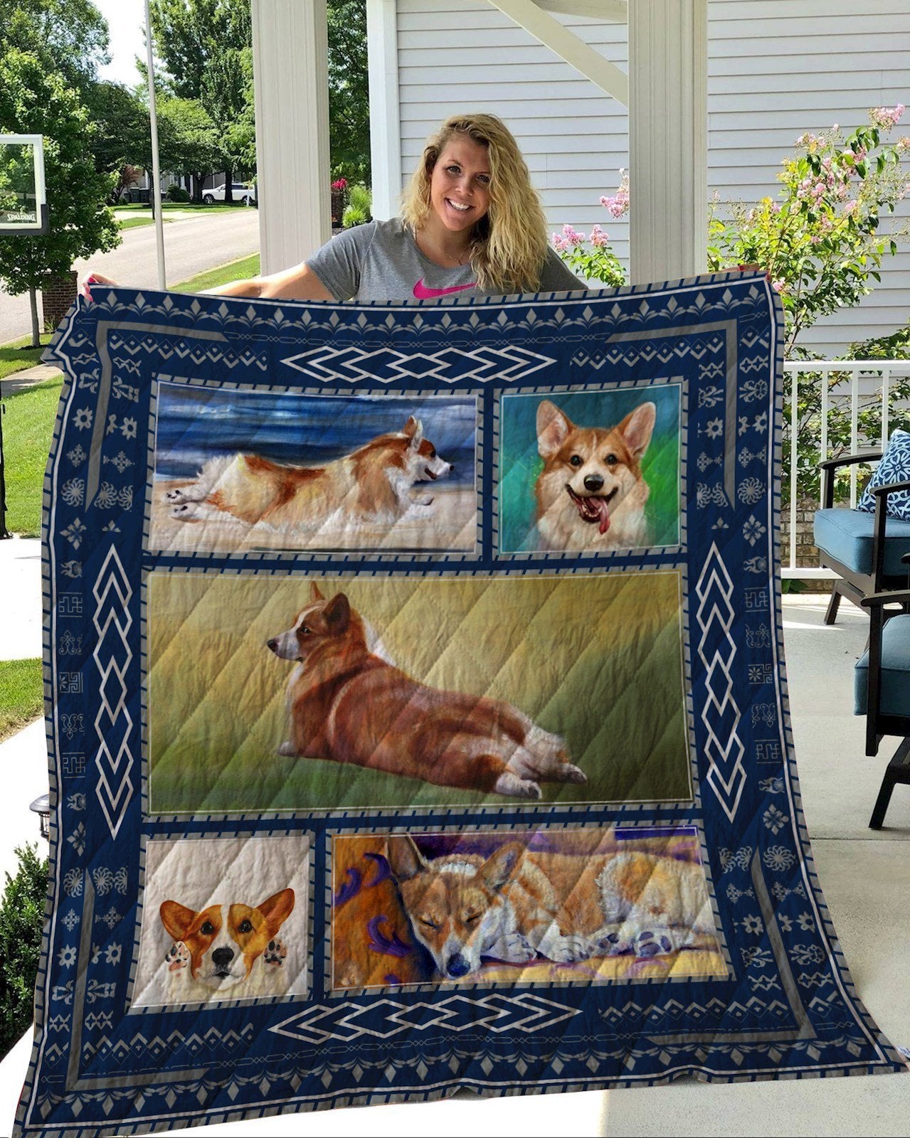 Corgi 3D Customized Quilt Blanket ESR1631