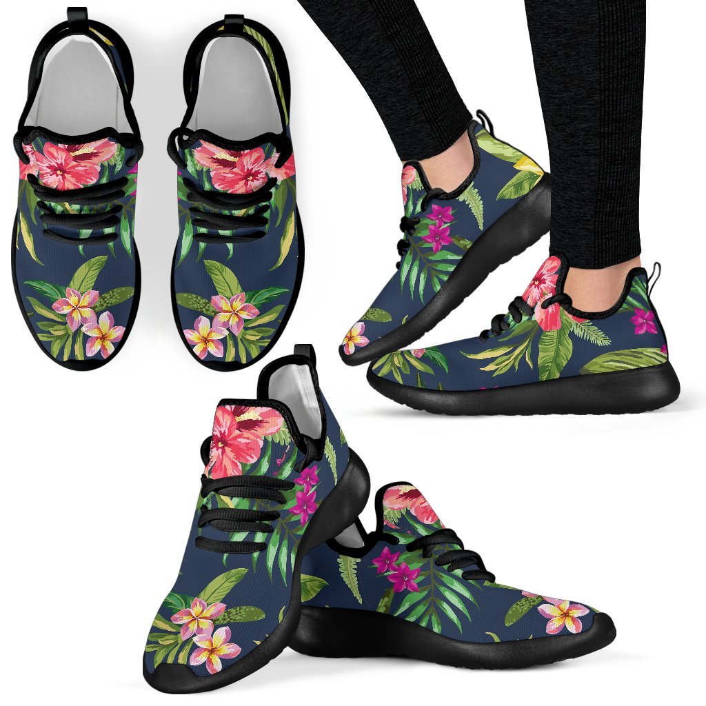 Aloha Hawaiian Flowers Pattern Print Mesh Knit Shoes