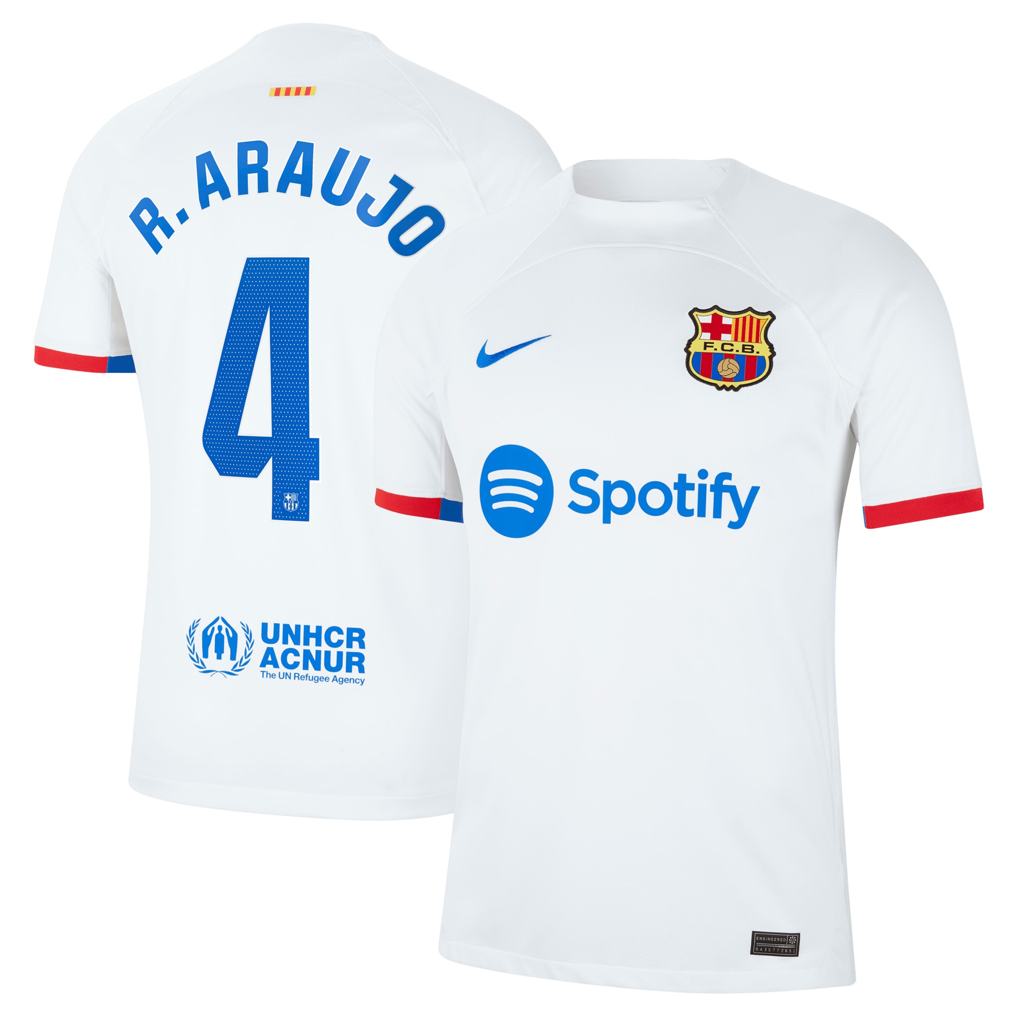 Ronald Araujo Barcelona 2023/24 Away Replica Jersey – White