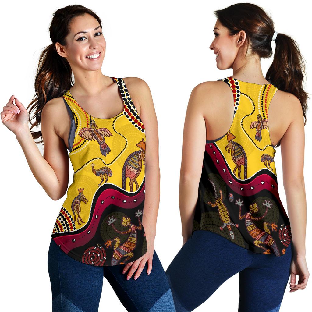 Aboriginal Racerback Tank – Indigenous Animals Life Art