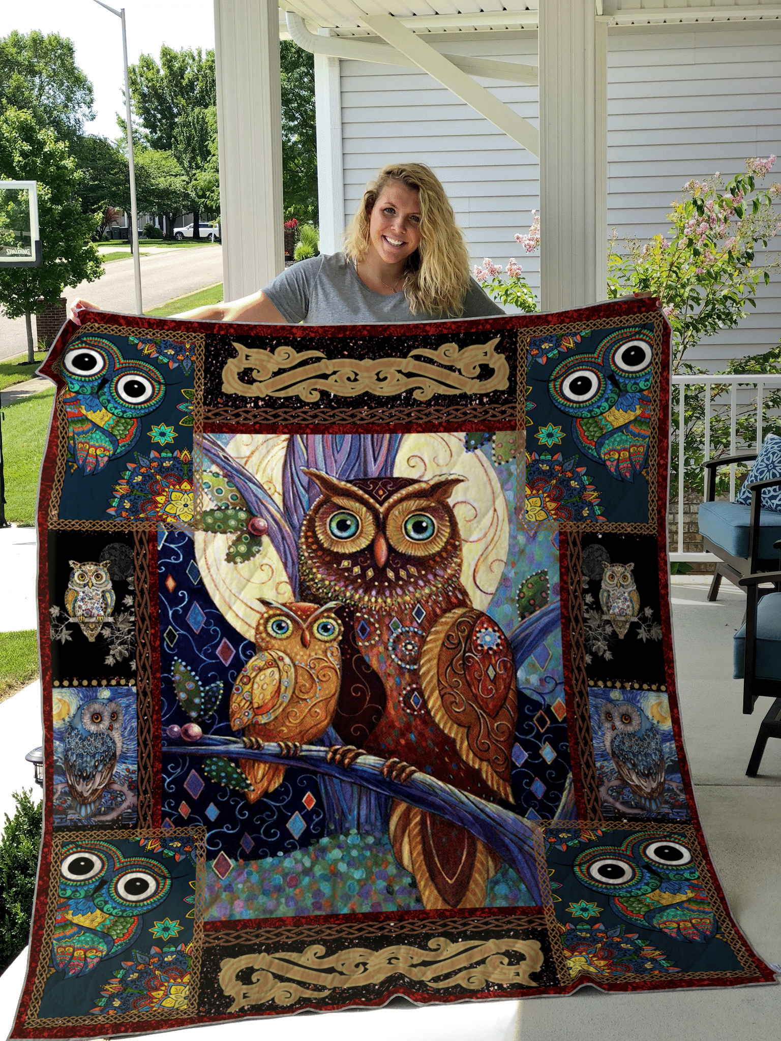 Owl BT230723B Quilt Blanket