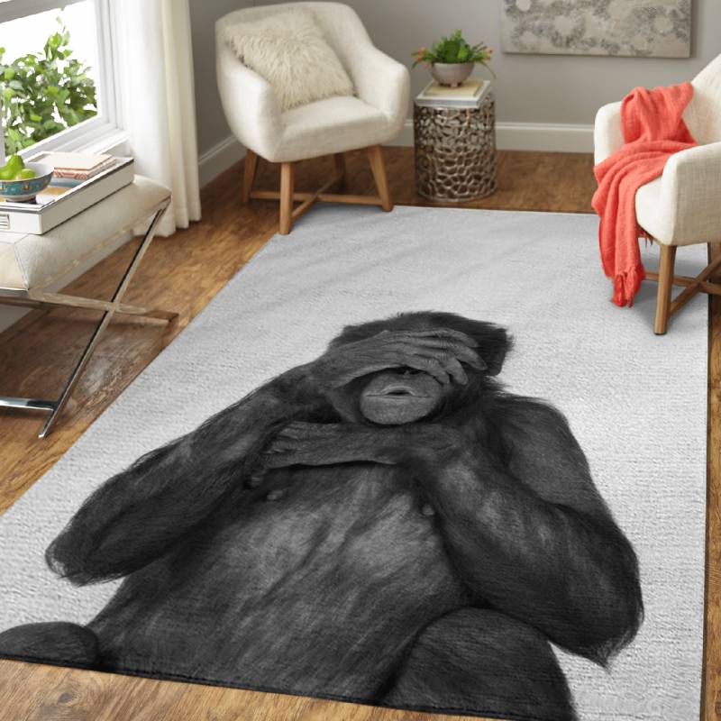 See no evil monkey – Animals Area Rug Carpet