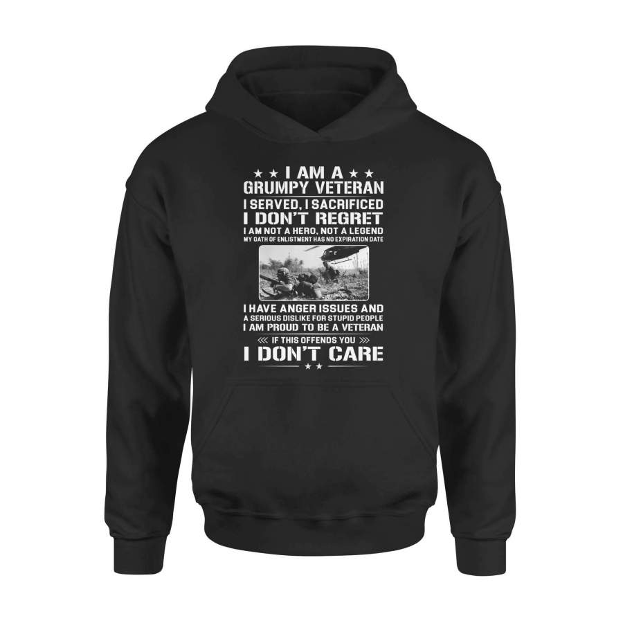 Vietnam Veteran – I Don’t Care – Premium Hoodie