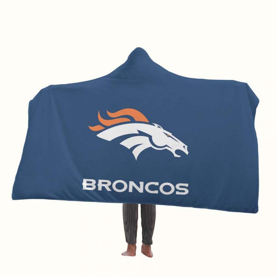 Denver Broncos Logo Gift For Fan 3D Full Printing Hooded Blanket