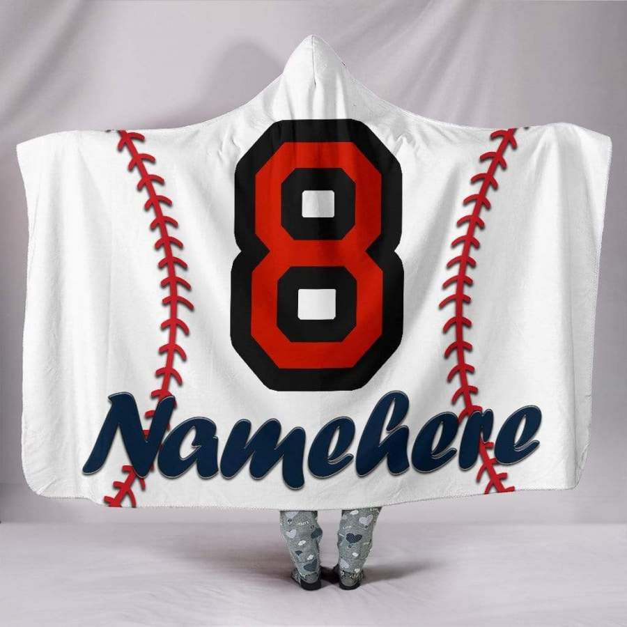 Baseball Team Custom Name And Number Hooded blanket